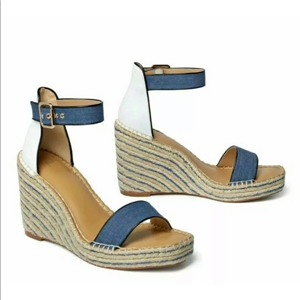 NWOB CAbi #6019 Parker sz 7 wedge espadrilles